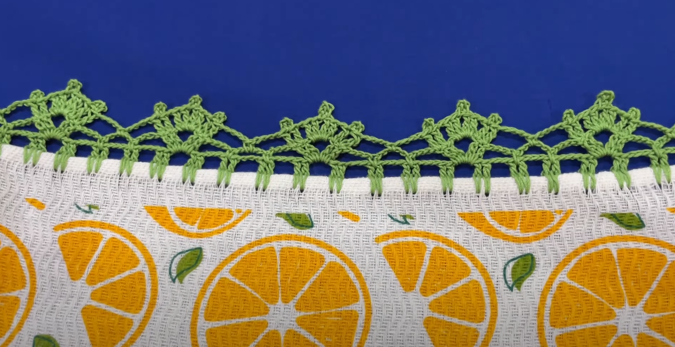 Puntilla para paño de cocina con temática de naranjas 🍊