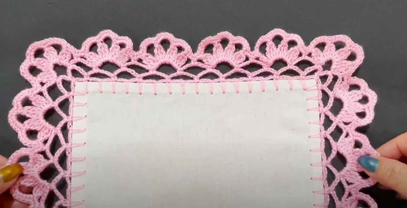 Crea una Orilla Bonita Fácil y Rápida Vueltas Tejidas a Crochet