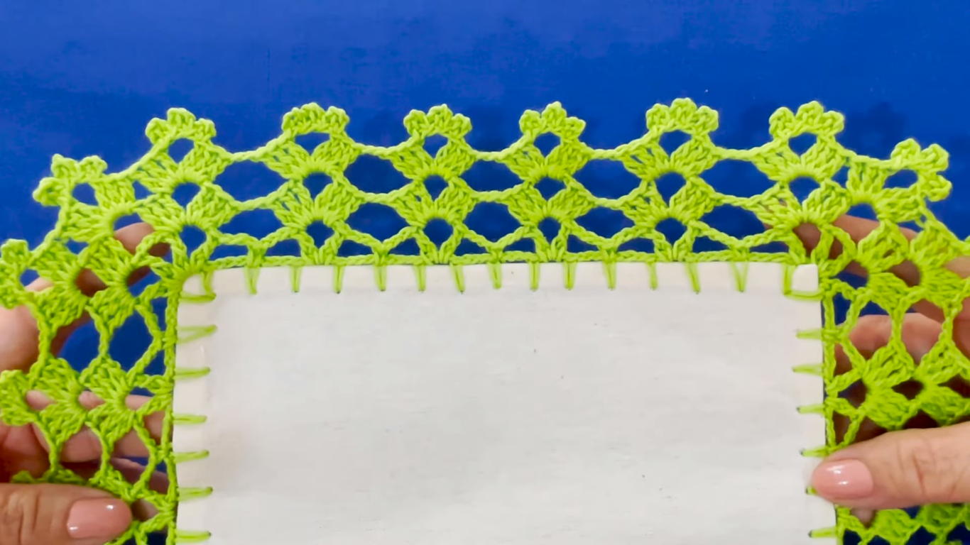 Delicada Puntilla en Abanicos Paso a Paso