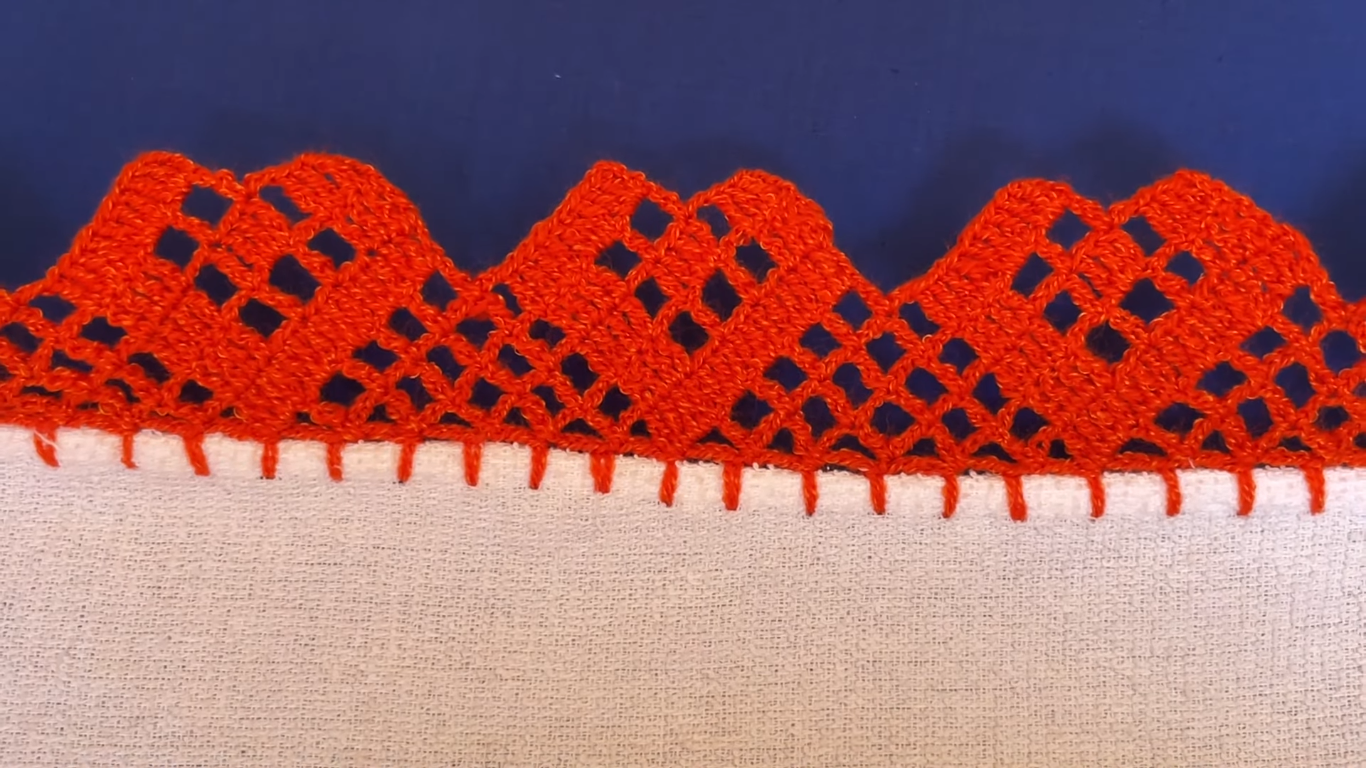 Increíble Orilla Tejida de Corazones