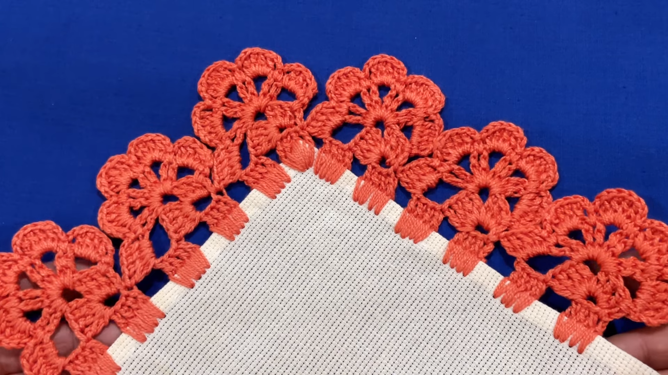 Puntas con forma de flores tutorial