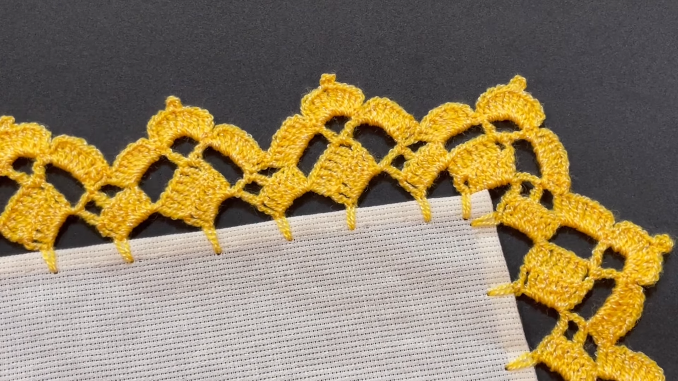 Puntilla Floral con Hilo Cristal Tutorial Fácil y Rápido