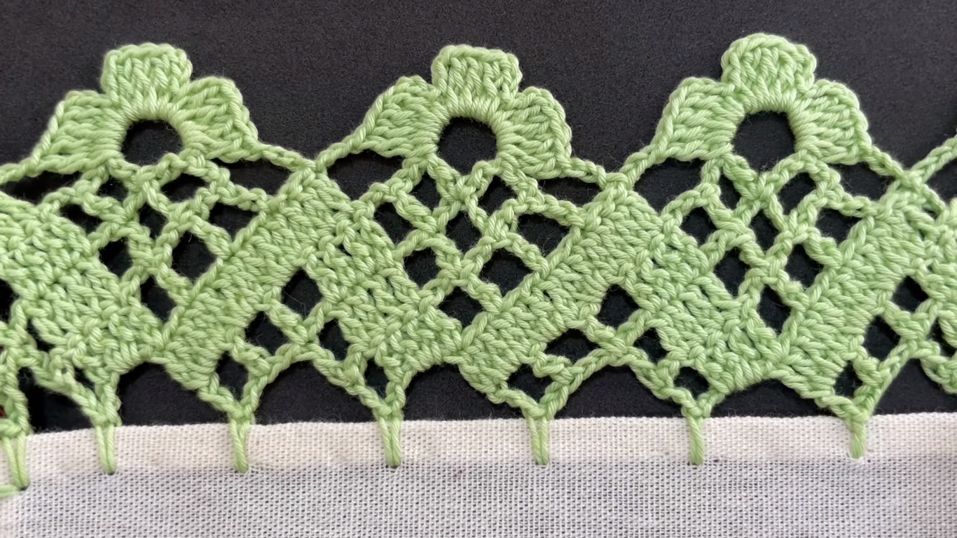 Espectacular Puntilla de Flores Para Servilletas