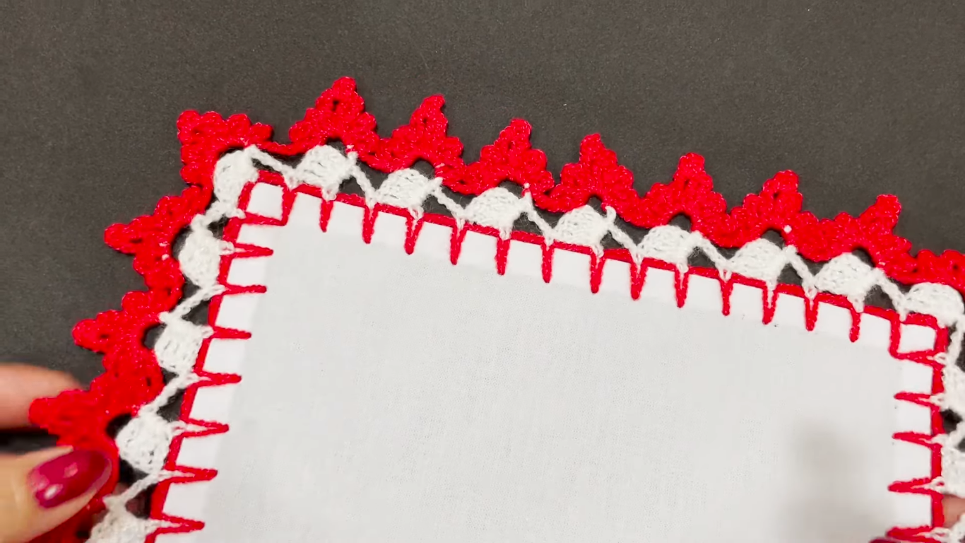 Puntilla Tejida Fácil y Rápida de Vuelta y Vuelta