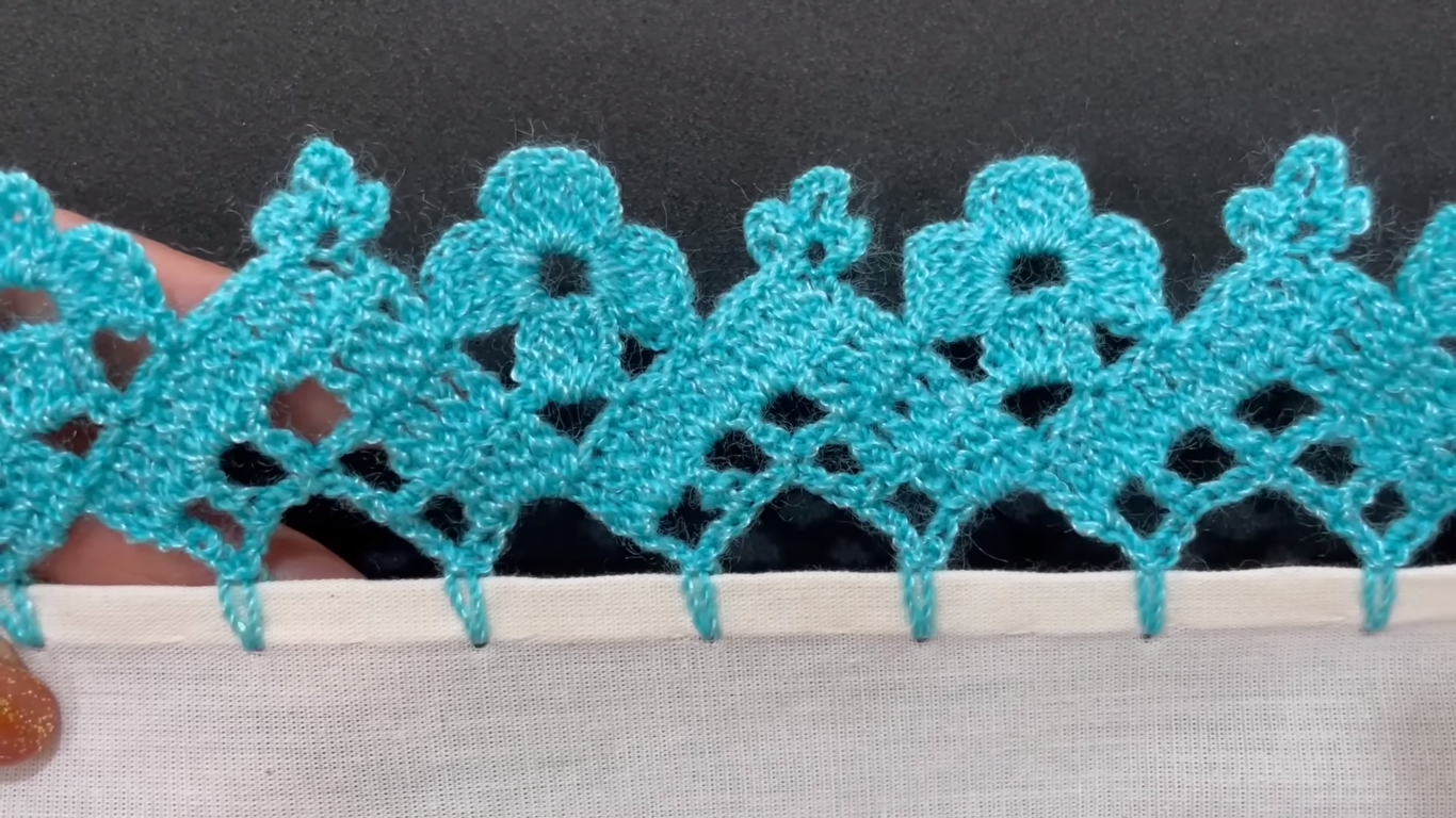 Puntilla Única de Flores Paso a Paso