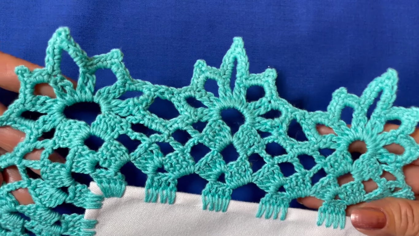 Espectacular Puntilla Tejida en Dos Vueltas