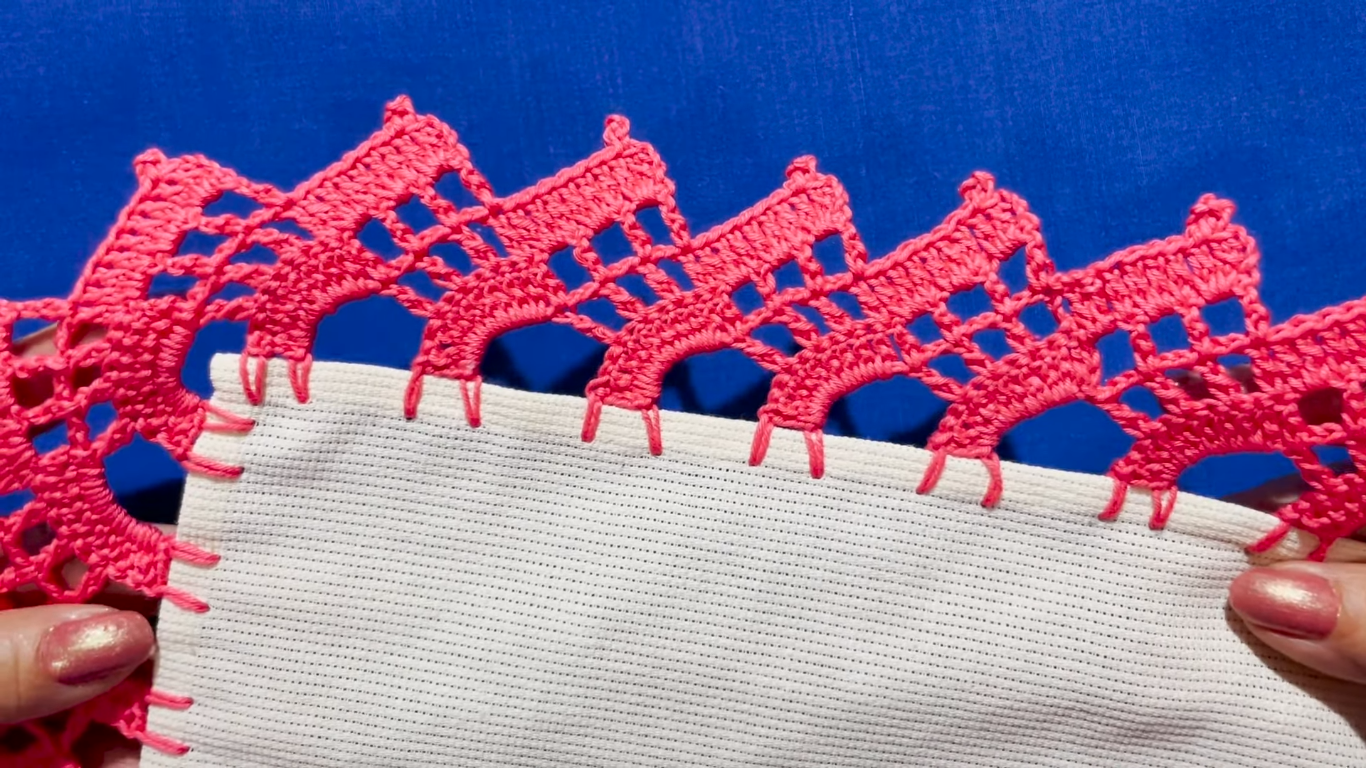 Puntilla Encantadora Para Servilletas Paso a Paso