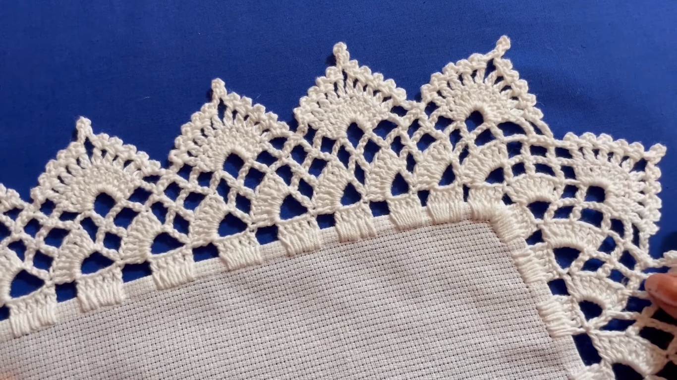 Puntilla Tejida de Una Sola Vuelta Rápida y Bonita