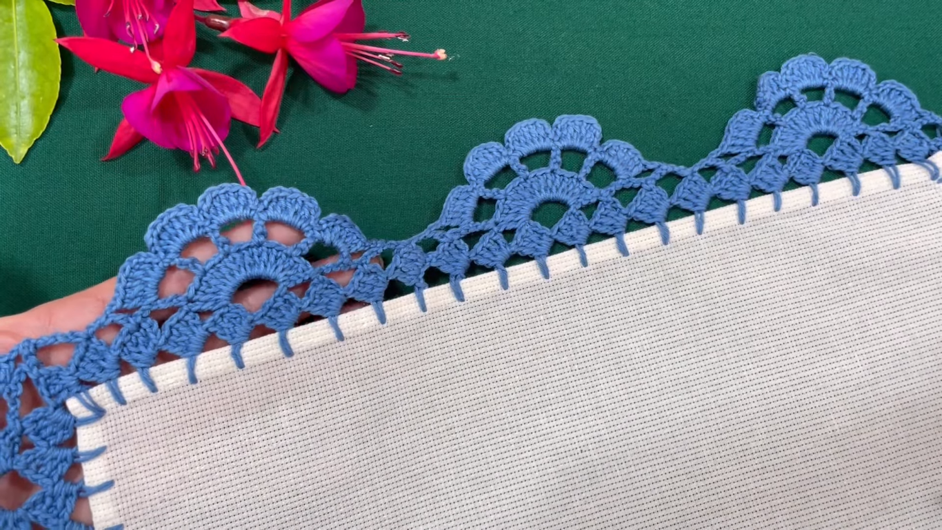 Bonita Puntilla de Una Sola Vuelta a Crochet