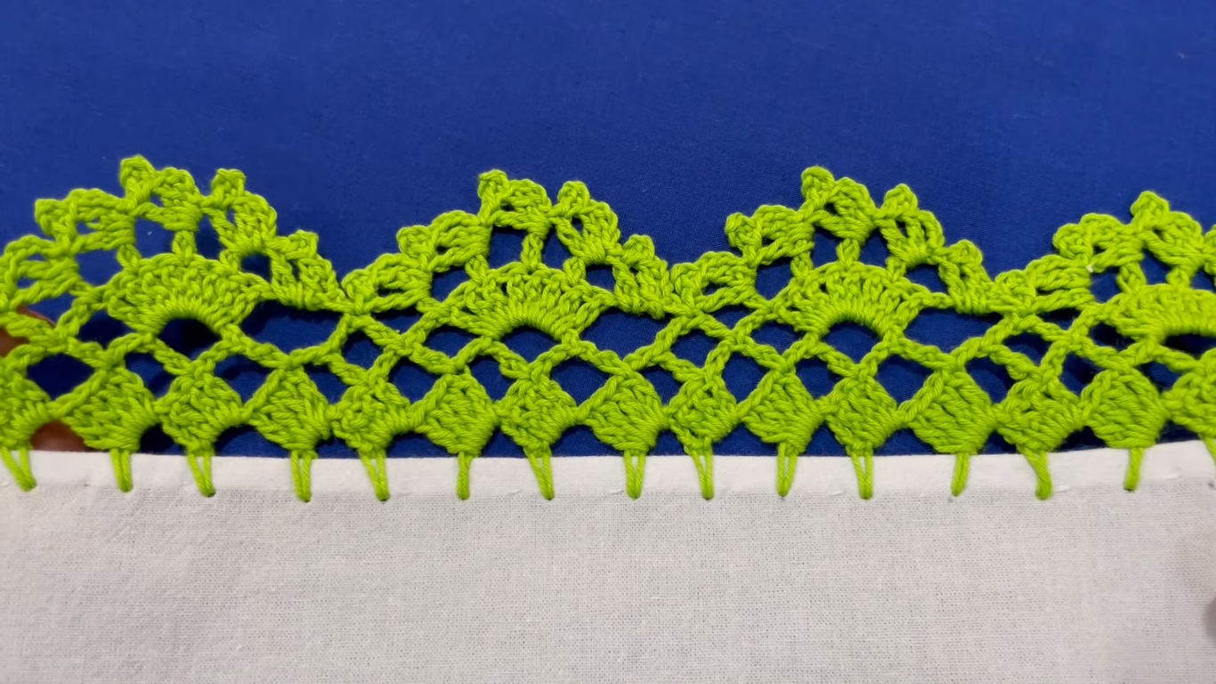 Tutorial de Puntilla de Flores Tejida Paso a Paso