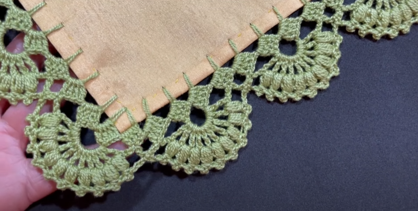 Cómo Tejer una Hermosa Puntilla de Una Sola Vuelta con Flores o Abanicos #388