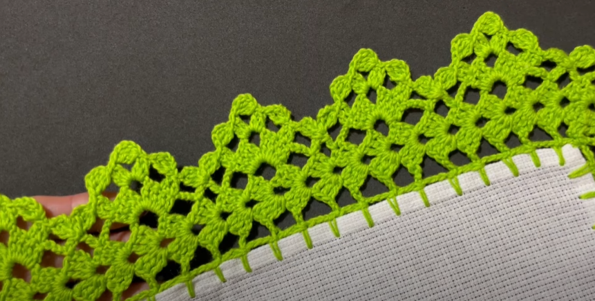 Cómo Tejer una Bonita Puntilla de Una Sola Vuelta #390